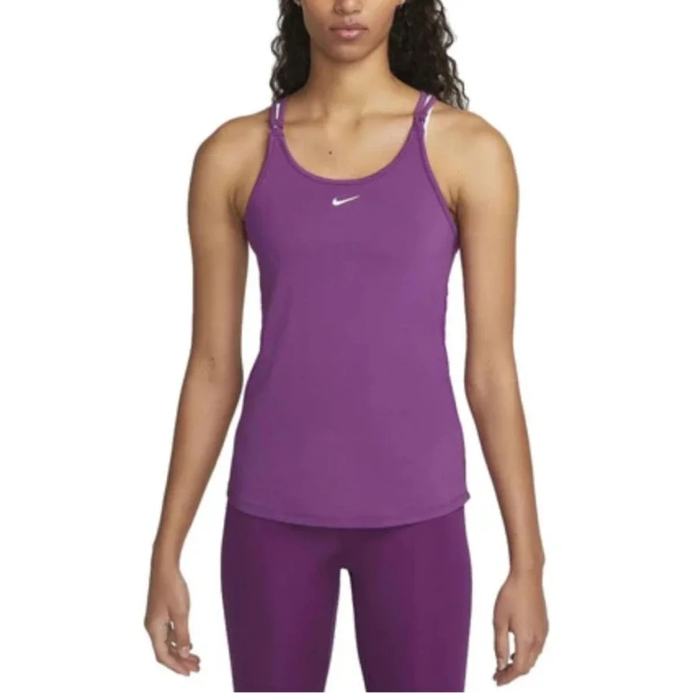 Nike Dri-FIT One Luxe Slim Fit Tank Top 'Viotech' Purple Medium DD4931-503 NEW - Picture 13 of 13